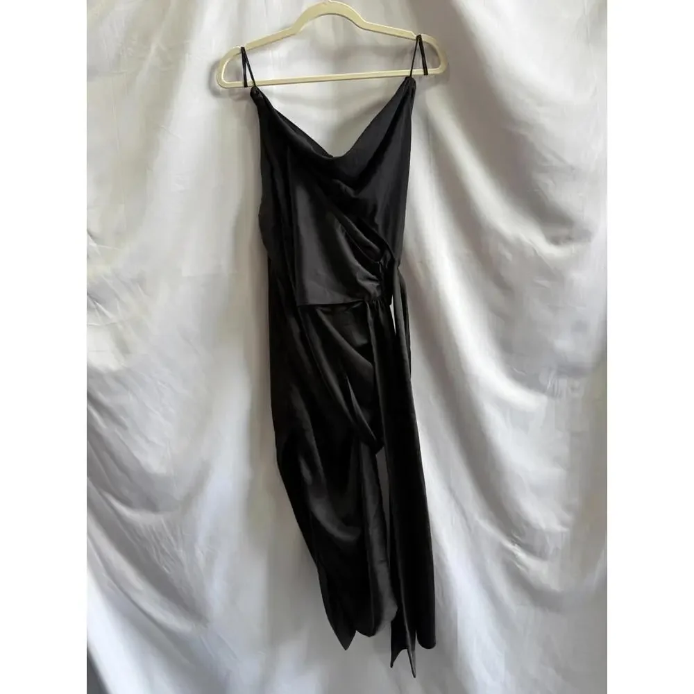 ARIAS New York Asymmetrical Dress Size 8 with Fabric Pull - Picture 4 of 16